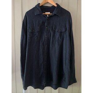 Sonoma Men’s Navy Blue Button-Up Flannel Shirt – XL